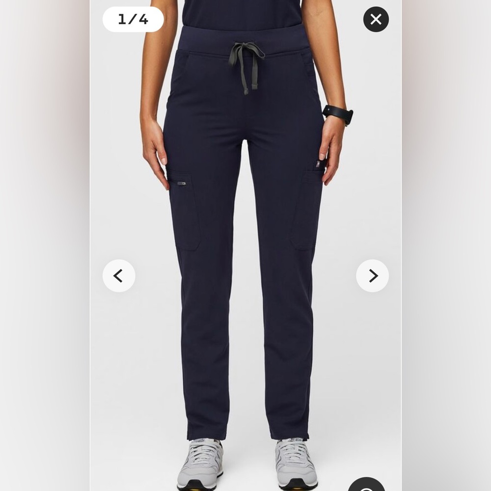 FIGS High Waisted Yola Pants Navy Petite XS